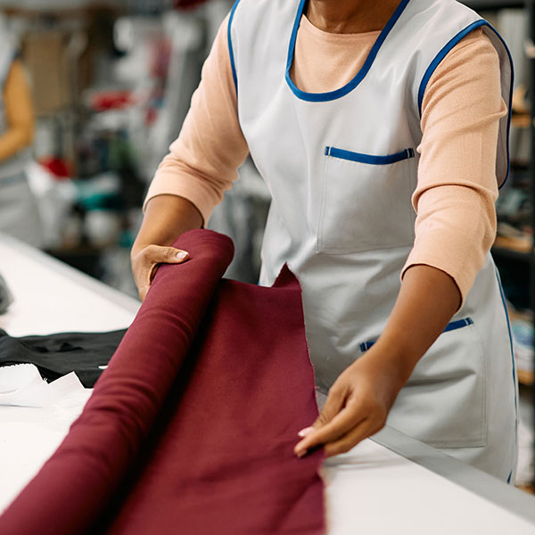 Roll of fabric at Wrexham factory outlet