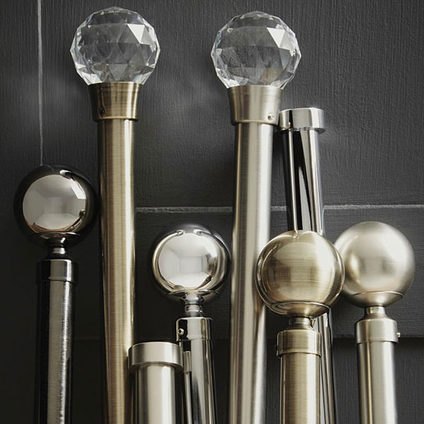 Range of curtain poles in Wrexham factory outlet