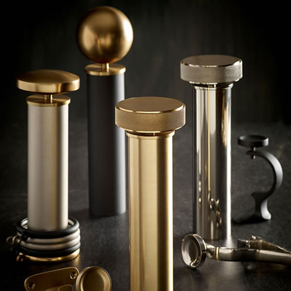 Gold curtain pole ends in Knutsford