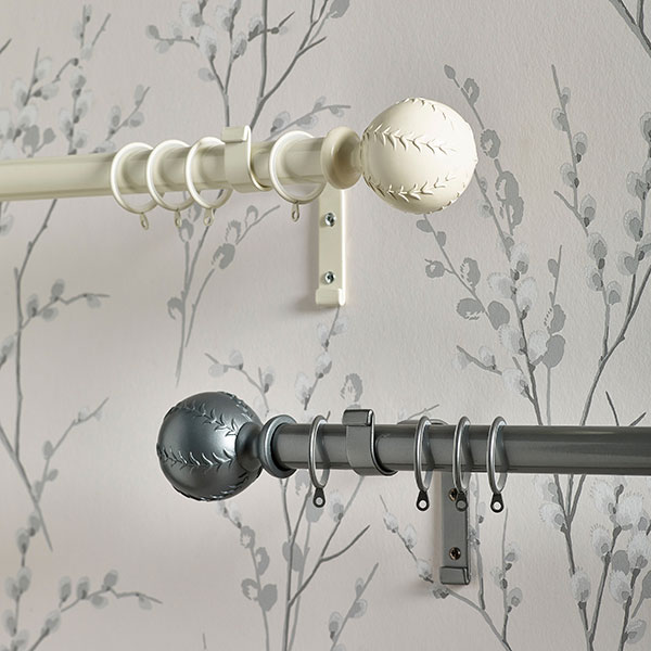 Metal curtain poles